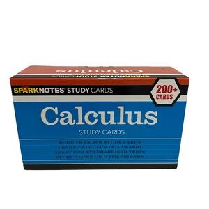 Calculus study cards Sparknotes. Calculus flash cards. New.